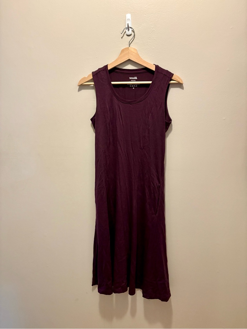 Wool& Sleeveless Swing Dress Flora XS Marionberry